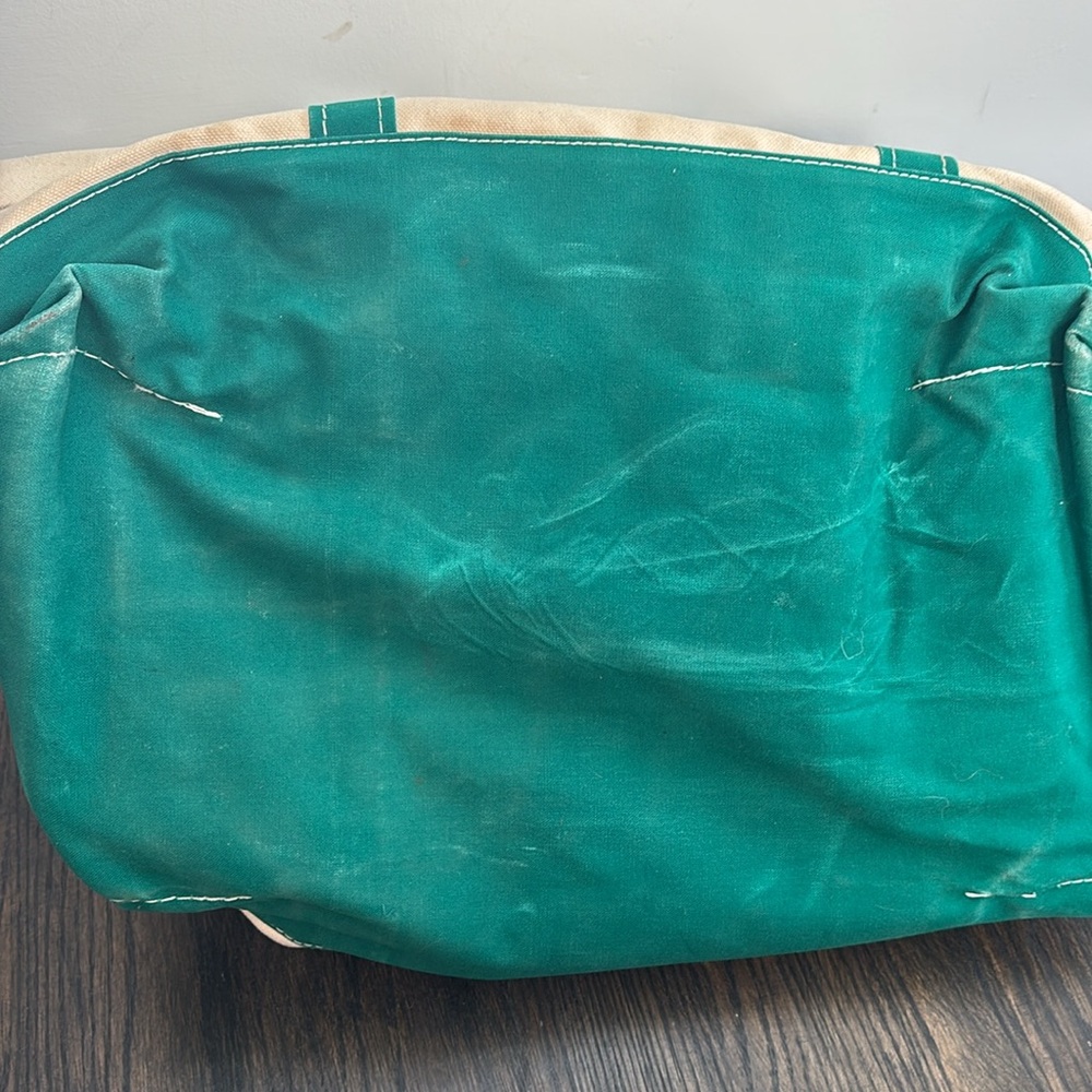 Vintage ‘80s LL Bean Boat & Tote, large, dark green “Sagot”, short handles - Picture 7 of 10